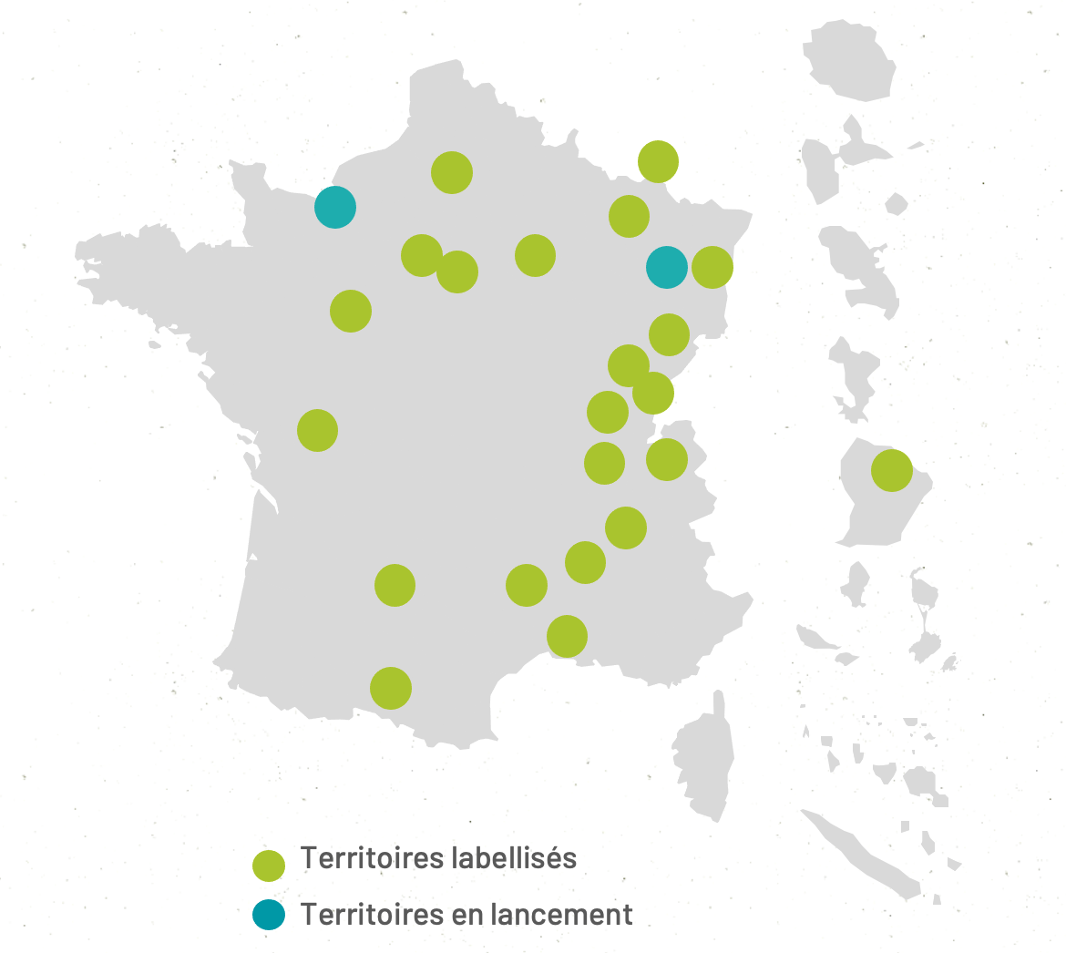 Carte 2025 + legende Carte 2024 Start-Up de Territoire